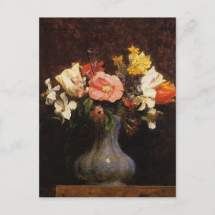 Carte Postale Vintage Henri Latour Fleurs Camelias et Tulipes