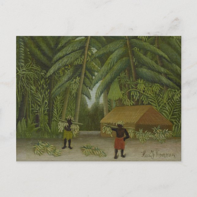 Carte Postale Vintage Henri Rousseau Récolte de bananes (Devant)