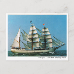 Carte Postale Vintage historic ships, "Europe", Pays-Bas
