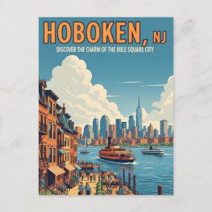 Carte Postale Vintage Hoboken New Jersey Travel