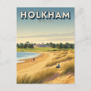 Carte Postale Vintage Holkham Norfolk Angleterre Travel