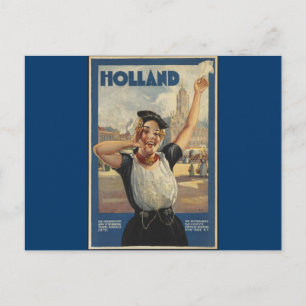 Carte Postale Vintage Holland Air Travel