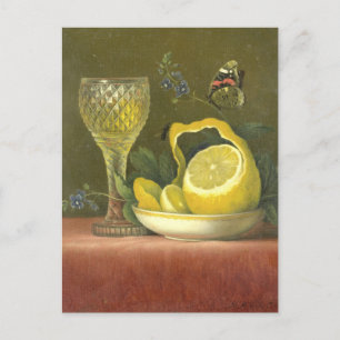 Carte Postale Vintage Hollandais Lemon Drink Still Life