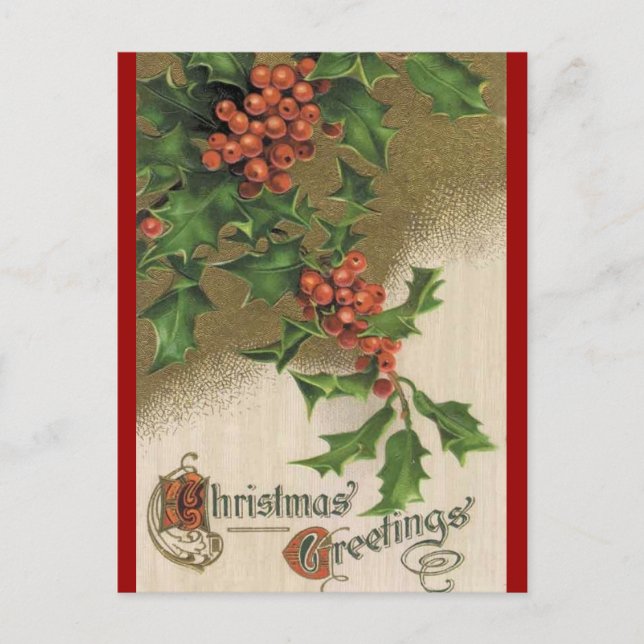 Carte postale vintage Holly (Devant)