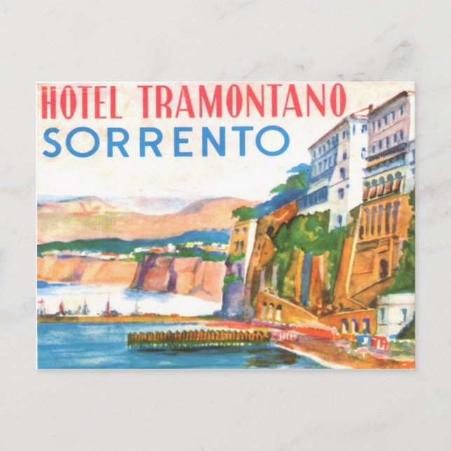 Carte postale vintage - Hotel Tramontano Sorrento  (Devant)