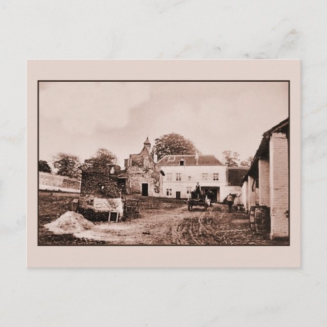 Carte Postale vintage Hougoumont Farm, Waterloo (Devant)