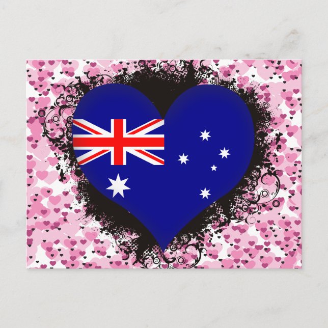 Carte Postale Vintage I Love Australie (Devant)
