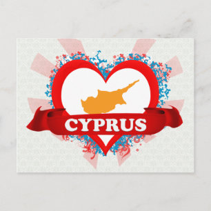 Carte Postale Vintage I Love Chypre