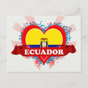 Carte Postale Vintage I Love Ecuador