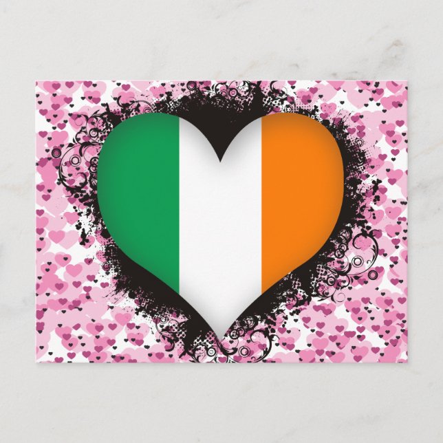 Carte Postale Vintage I Love Irlande (Devant)
