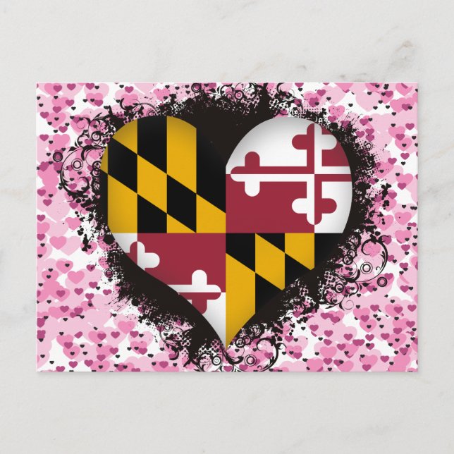 Carte Postale Vintage I Love Maryland (Devant)