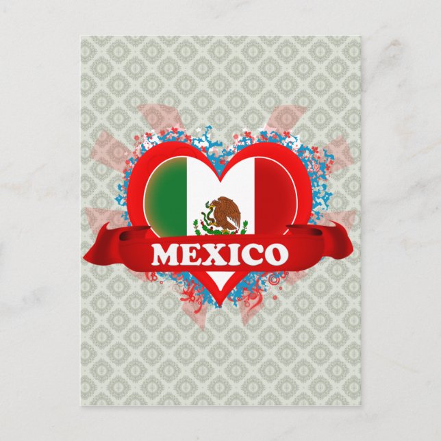 Carte Postale Vintage I Love Mexique (Devant)