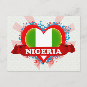 Carte Postale Vintage I Love Nigeria