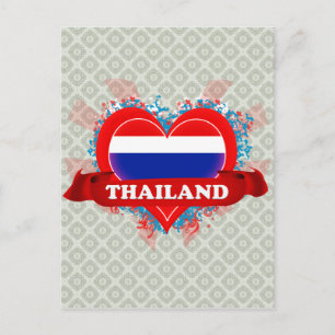 Carte Postale Vintage I Love Thaïlande