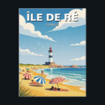 Carte Postale Vintage Île de Ré France Voyage<br><div class="desc">L'île de Ré est une île charmante au large de la côte ouest de la France, nichée dans l'océan Atlantique et reliée à la ville continentale de La Rochelle par un pont de 3 kilomètres. Connue pour ses villages pittoresques, ses maisons blanchies à la chaux aux volets verts et ses...</div>