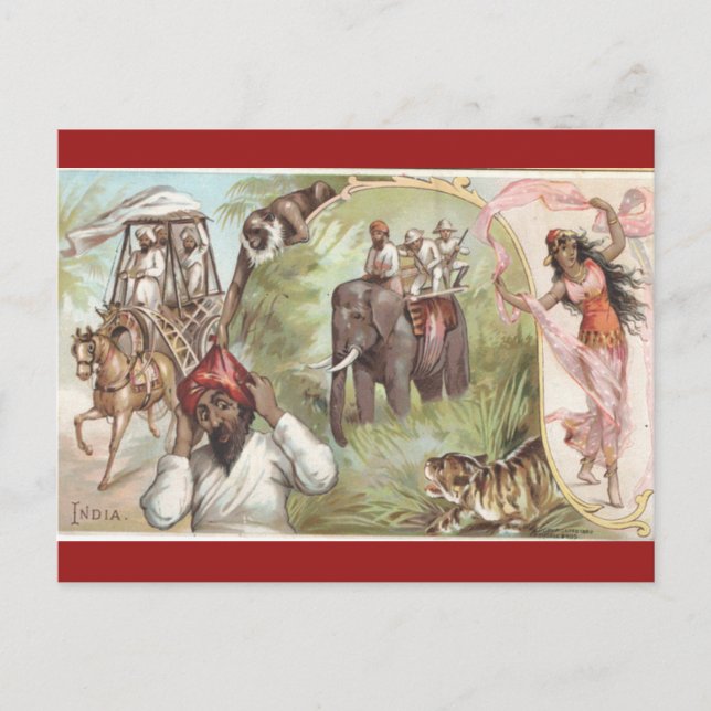 Carte Postale Vintage India (Devant)
