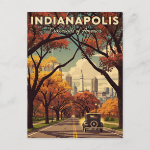 Carte Postale Vintage Indiana Indianapolis
