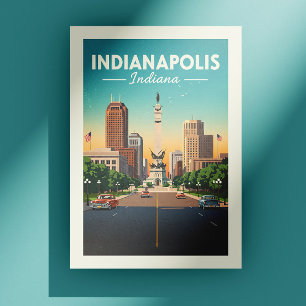 Carte Postale Vintage Indianapolis Indiana