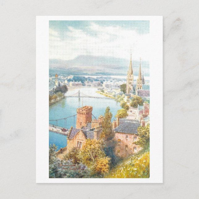 Carte Postale Vintage Inverness from Castle Hill, Scotland (Devant)