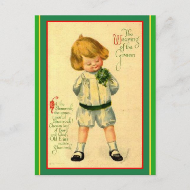 Carte Postale Vintage Irish Laddie - St. Patrick's Greeting (Devant)