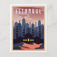 Vintage Istanbul Turquie Crescent du paysage urbai