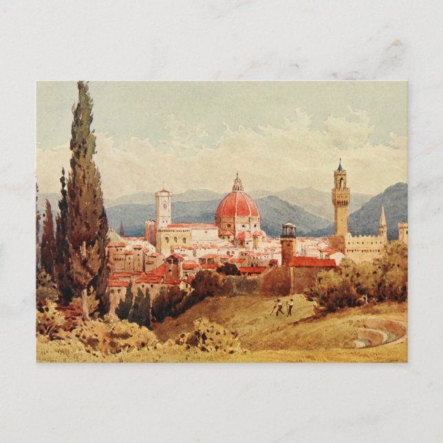 Carte Postale Vintage Italie ancienne Florence Jardins Boboli (Devant)
