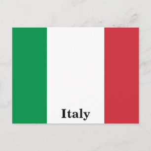 Carte Postale Vintage Italie Drapeau Tourisme