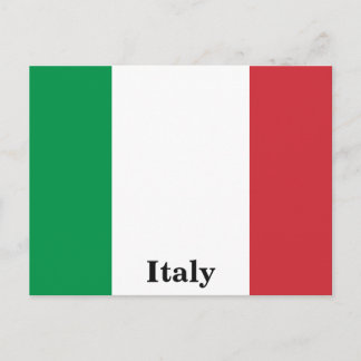 Carte Postale Vintage Italie Drapeau Tourisme