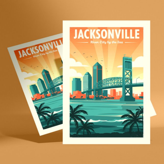 Carte Postale Vintage Jacksonville (Créateur téléchargé)