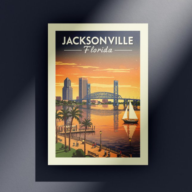Carte Postale Vintage Jacksonville Floride (Créateur téléchargé)