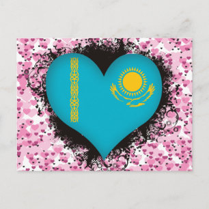 Carte Postale Vintage J'aime Kazakhstan