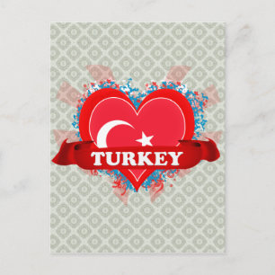 Carte Postale Vintage J'aime la Turquie