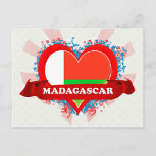 Carte Postale Vintage J'aime Madagascar