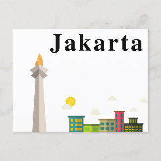 Carte postale Vintage Jakarta Indonésie