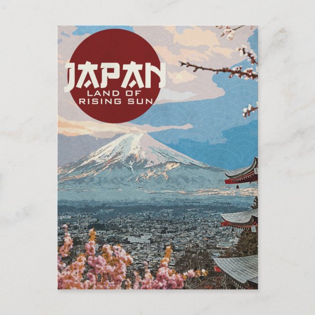 Carte Postale Vintage Japan Mt. Fuji Travel   (Devant)