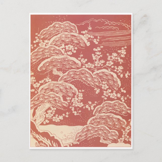 Carte Postale Vintage Japon Sakura Trees (Devant)