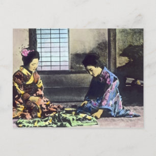 Carte Postale Vintage Japonais La Lanterne Magique Seamstress