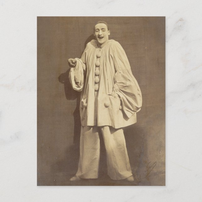 Carte Postale Vintage Jean-Gaspard Deburau Mime français (Devant)