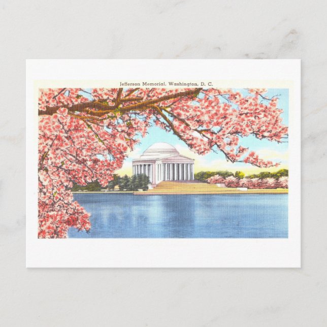 Carte Postale Vintage Jefferson Memorial, Washington, DC, (Devant)