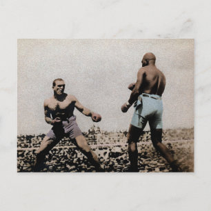 Carte Postale Vintage Johnson VS Jeffries