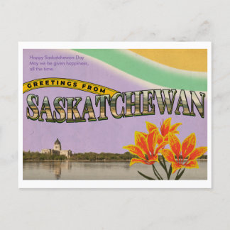 Carte postale vintage (Journée spéciale de la Sask