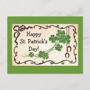 Carte Postale Vintage Joyeuse Saint Patrick !