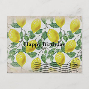 Carte postale vintage Joyeux Anniversaire aux citr