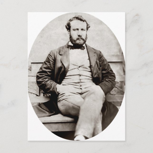 Carte Postale Vintage Jules Verne Portrait Photographie (Devant)