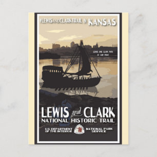 Carte Postale Vintage Kansas National Park Travel