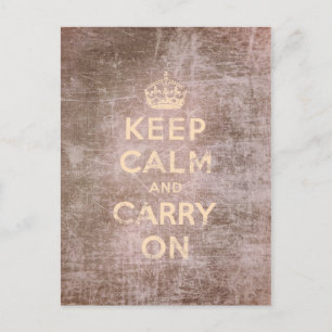 Carte Postale Vintage keep calm and carry on