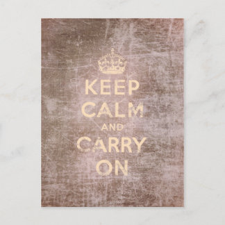 Carte Postale Vintage keep calm and carry on