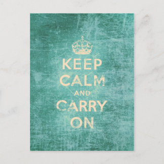 Carte Postale Vintage keep calm and carry on