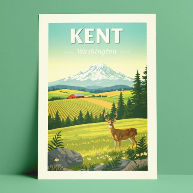 Carte Postale Vintage Kent Washington (Créateur téléchargé)