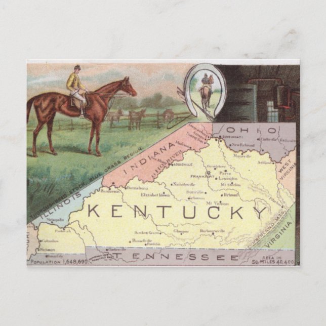 Carte Postale Vintage Kentucky (Devant)